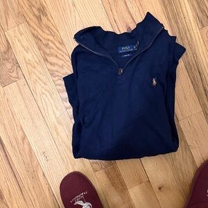 Mens Polo by Ralph Lauren Navy Quarter Zip